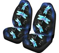 Biyejit Galaxy Dragonfly Car Front Seat Covers Saddle Blanket Elastic Universal Size for Cars, Sedan, SUV, Van, Truck
