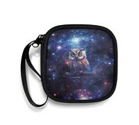 Biyejit Galaxy Owl Headphone Carrying Case Zipper Headphone Storage Bag Portable Earphones Protection Luggage Accessories for Fixing Headphones