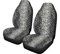 Biyejit Grey Leopard Print Car Seat Covers Full Set Truck SUV Sedan Auto Protector Universal Fit Car Interior Decor Accessory
