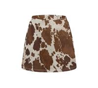 Biyejit High Waisted Golf Skirts for Women Casual A Line Skirt Tennis Athletic Skort with Shorts Pockets Pickleball Outfits, Brown Cow Print, M
