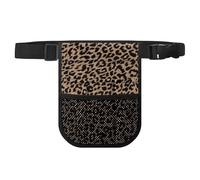 Biyejit Leopard Print Nurse Fanny Pack for Work Waist Bag with Mesh Pockets Durable Work Pouch Holds Stethoscope Gauze Smartphone Medical Bag