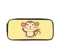 Biyejit Monkey Pencil Case Kids Pen Bag Containers Child School Office Classroom Travel Supplies Toiletry Stationery Bag for Teen Boys Girls Back to School Gift