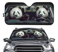 Biyejit Pandas Car Windshield Sun Shade Folding Windscreen Covers Frost Internal Car Visor UV Ray Reflector for Sun Protection and Heat Insulation Keep Car Cool