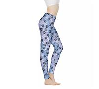 Biyejit Paw Print Yoga Pants for Women High Waisted Workout Exercise Pants