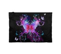 Biyejit Pink Butterfly Travel Storage Bags Womens Mens Waterproof Luggage Organiser Reusable Packing Bags for Phone, Cosmetics, Offices