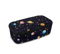 Biyejit Planet Pencil Case High Capacity Desk Organizer with Smooth Zipper Multifunctional Cosmetic Makeup Coins Purse for Teen Boys Girls