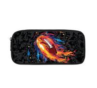 Biyejit Rugby Ball Pencil Case Kids Pen Bag Box Childrens Cosmetic Makeup Coins Purse for Womens Ladies Toiletry Stationery Bag for Teen Boys Girls Back to School Gift