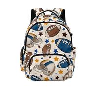Biyejit Rugby Stars Kids Backpack Lightweight School Bag with Breathable Mesh Padding Adjustable Straps for Boys Travel Rucksack