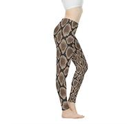 Biyejit Snakeskin Python Skin Pattern Womens Workout Yoga Pants, Athletic Jumpsuit, Gym Dance Workout Leggings for Women