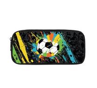 Biyejit Soccer Ball Pencil Case Kids Pen Bag Pouch Child Stationery Brush Organizer Toiletry Stationery Bag for Teen Boys Girls Back to School Gift