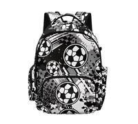 Biyejit Soccer Print Kids Large Capacity Backpack School Rucksack Lightweight School Bag for Middle-School Elementary Boys Daily Commute