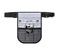 Biyejit Stripe Panda Print Medical Fanny Pack for Nurses Waist Belt Organizer Tear Resistant Pouch Holds Smartphone Scissors and Other Emergency Supplies