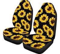 Biyejit Sunflowers Car Seat Cover Front Saddle Blanket Bucket Seat Vehicle Protector Comfort Cover Car Accessories Universal Fit Vehicle 2 Pack