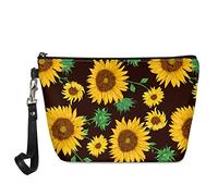 Biyejit Sunflowers Cosmetic Bag Makeup Bags Travel Waterproof Toiletry Bag for Women LadiesLipstick Pouch Toiletry Travel Case Organizer Purse