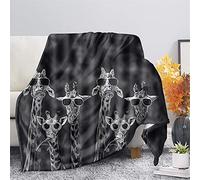 Biyejit Sunglasses Giraffe Print Ultra Soft Fleece Blanket for Kids Adults Lightweight Cozy Plush Flannel Blanket for Sofa/Couch/Living Room/Bed Decor Throw Blanket