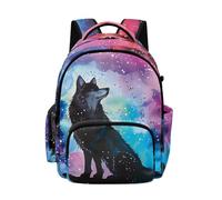 Biyejit Wild Wolf Boys Kids Backpack Lightweight Comfortable School Bag with Multi Pockets Rucksack for Elementary Middle School Hiking Camping