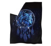 Biyejit Wolf Dream Catcher Throw Blanket Soft Bedding Blanket for Kids Adults Couch Sofa Size XS-3XL