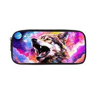 Biyejit Wolf Pencil Case Kids Pen Bag Box Child Stationery Brush Organizer Toiletry Stationery Bag for Teen Boys Girls Back to School Gift