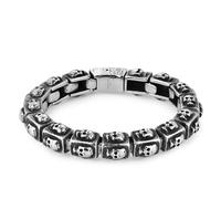 BIYONGDE Mens Vintage Link Chain Bangle Bracelet, Stainless Steel, Toggle Clasp, Biker Punk Rock, One Size, Stainless Steel, no gemstone