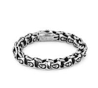 BIYONGDE Mens Vintage Link Chain Bangle Bracelet, Stainless Steel, Toggle Clasp, Biker Punk Rock, One Size, Stainless Steel, no gemstone