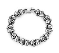 BIYONGDE Mens Vintage Link Chain Bangle Bracelet, Stainless Steel, Toggle Clasp, Biker Punk Rock, One Size, Stainless Steel, no gemstone