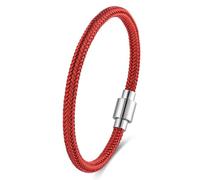 BIYONGDE Slim Stainless Steel Metal Braided Bangle Bracelet for men women, Mininalist Classic Style, 21CM, Stainless Steel, no gemstone