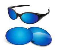 Biyxpiv 1.5MM Replacement Lenses Compatible With Oakley Eye Jacket Redux OO9438 58mm Sunglasses, Anti-Scratch, Ice Blue Mirrored