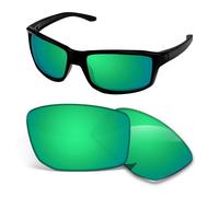 Biyxpiv 1.5MM Replacement Lenses Compatible With Oakley Gibston XL OO9470 62mm Sunglasses, Anti-Scratch and Impact Resistant, Green Mirrored