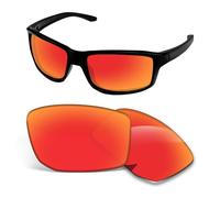 Biyxpiv 1.5MM Replacement Lenses Compatible With Oakley Gibston XL OO9470 62mm Sunglasses, Anti-Scratch and Impact Resistant, Orange Red Mirrored