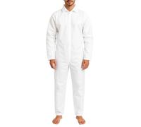 biyya® 1 Pack Protective Disposable Overall Paper Boiler Suit Coveralls Protection Suit Cuffs and Ankles (Pack of 1)