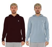 biyya® 2 Pack Men's Pullover Hoodie Long Sleeve Hooded for Gym & Everyday Wear S-3XL (MHTS-177-A, Large)