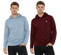 biyya® 2 Pack Men's Pullover Hoodie Long Sleeve Hooded for Gym & Everyday Wear S-3XL (MHTS-177-A, Medium)
