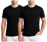 biyya® Pack of 2 Men's Thermal Long Sleeve Half Sleeve Top and Long John, Warm Underwear Baselayer Lightweight Ultra Soft Thermal Top & Bottom S-XXL (2 Pack Black H.S, XXL)