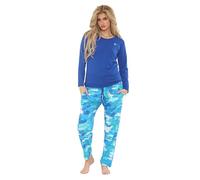 biyya® Women's Pyjamas Set Long Sleeve Soft Cotton Printing Pjs Loungewear Nightwear Sleepwear Set with Pockets Ladies Pjs Set S-XXL (WFPS-119-B, XXL)