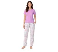 biyya® Women's Pyjamas Set Short Sleeve Cotton Printing Pjs Loungewear Soft Nightwear Sleepwear Set with Pockets Ladies Pjs Set S-XXL (Medium, WPPS-118-C)