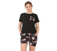 biyya® Women's Pyjamas Sets with Shorts Ladies Pyjamas Cotton Short Sleeve Soft 2 Pieces Pjs Set Summer Loungewear Sleepwear Nightwear for Women S-XXL (WSS-117-A, Medium)