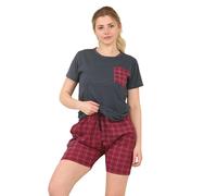 biyya® Women's Pyjamas Sets with Shorts Ladies Pyjamas Cotton Short Sleeve Soft 2 Pieces Pjs Set Summer Loungewear Sleepwear Nightwear for Women S-XXL (WSS-117-B, XXL)