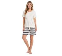 biyya® Women's Pyjamas Sets with Shorts Ladies Pyjamas Cotton Short Sleeve Soft 2 Pieces Pjs Set Summer Loungewear Sleepwear Nightwear for Women S-XXL (UK, Alpha, XL, Regular, Regular, WSS-117-D)
