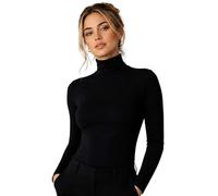 biyya Women's Turtleneck Long Sleeve Jumper Cotton Ribbed Ladies High Neck Pullover Sweater S-XXL (WHN-124-A, XL)