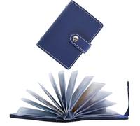 Bizaical 26-Card Holder with RFID Blocking, Premium Leather Credit Card Wallet for Men Women - Compact Design for Pockets/Handbags