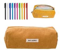 Bizaical Large Capacity Corduroy Pencil Case, Durable & Scratch-Resistant Storage for 30-40 Pens, Multifunctional Stationery Organizer for Boys, Girls & Adults