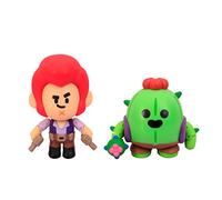 Bizak Brawl Stars Action Figure, 2 Pack in Box - Colt Spike Fighting Player Figures, 11 cm (64116016)