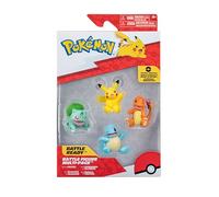 Bizak Pokemon 4 Pack Mini Figures - Kanto, Pikachu, Bulbasaur, Squirtle and Charmander - Official Merchandise - Anime Series Fan Collectors and for Kids Ages 4+ (63222977)