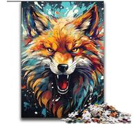 Bizarre Colorful Fox 2000 Piece Jigsaw Puzzle for Adults Teens, Relax Games Is Ideal As A Gift for The Whole Family (70x100cm)