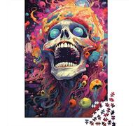 Bizarre Colorful Skull Puzzles for Adults 500 Puzzles for Adults 500 Pieces Puzzle 500 Pieces 500 Piece Jigsaw Puzzles for Gift 500pcs (52x38cm)