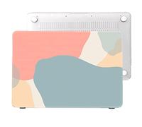 Bizcustom Pattern Printing Hard Rubberized Case for MacBook Air 13 Inch A2337/A2179/A1932 Retina Touch ID M1 Chip Modern Abstract Design Cover with Keyboard Cover (Abstract Pastel)