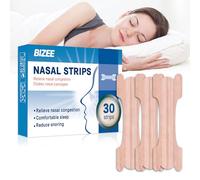 BIZEE Nasal Strips, Nose Strips for Snoring Relief, Anti-Snoring Devices for Men and Women, Drug-Free Nose Strips to Relieve Congestion from Colds or Allergies, Snore Strips for Sports and Sleep (30)