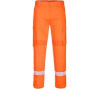 BizFlame Lightweight Stretch Panelled Trousers Orange L 31"