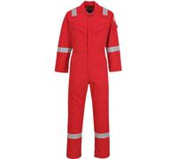 Portwest FR50 Men's Reflective Flame Resistant FR Anti-Static Coverall Arc Proof Overalls 350g Red, XXL