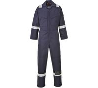 BizFlame Mens Aberdeen Flame Resistant Coverall Navy Blue 42" 32"